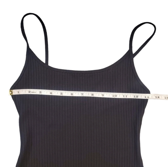 Forever 21 Black Spaghetti Straps Rib-knit Bodycon Dress Size Small - Picture 5 of 8